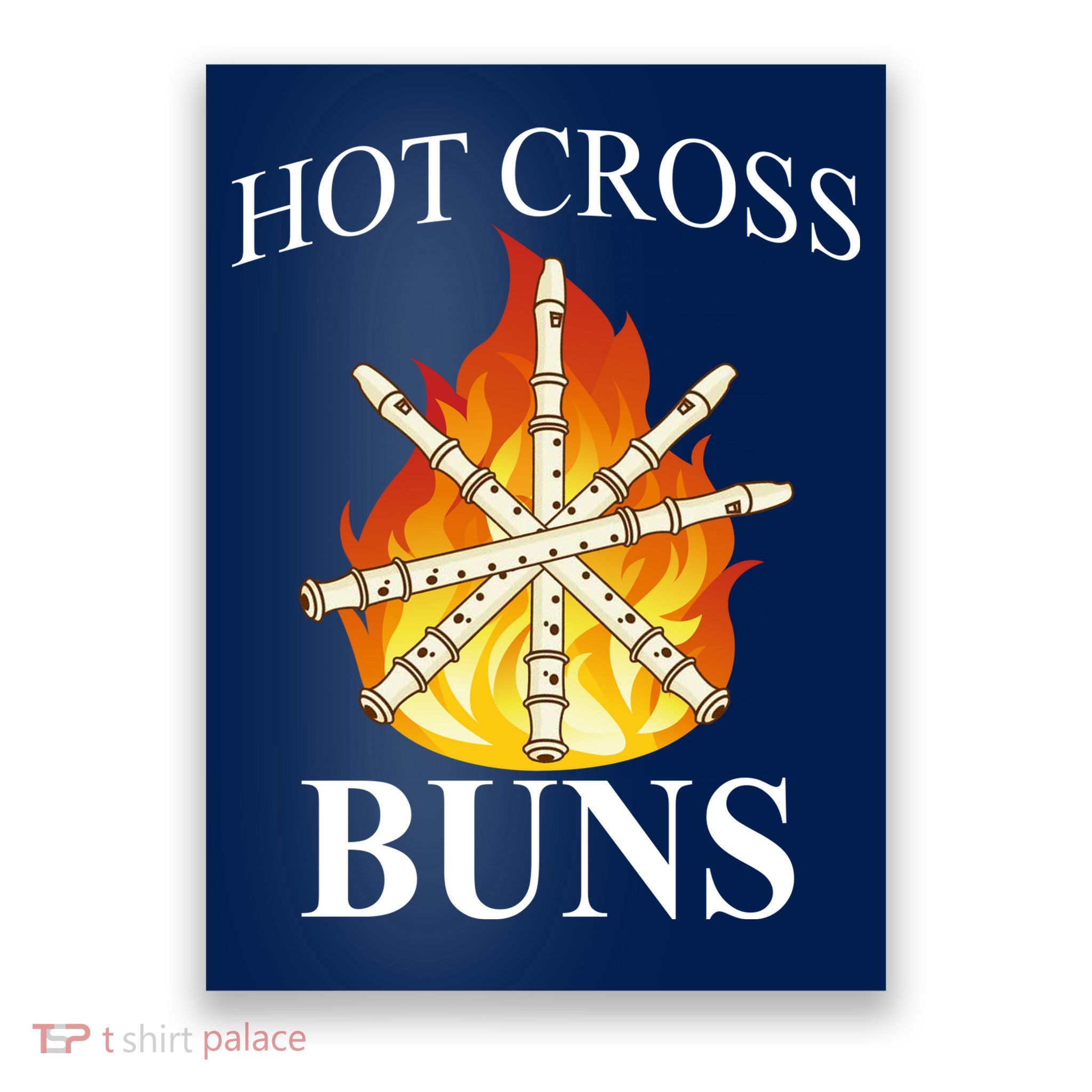 Hot Cross Buns Metal Rock Poster