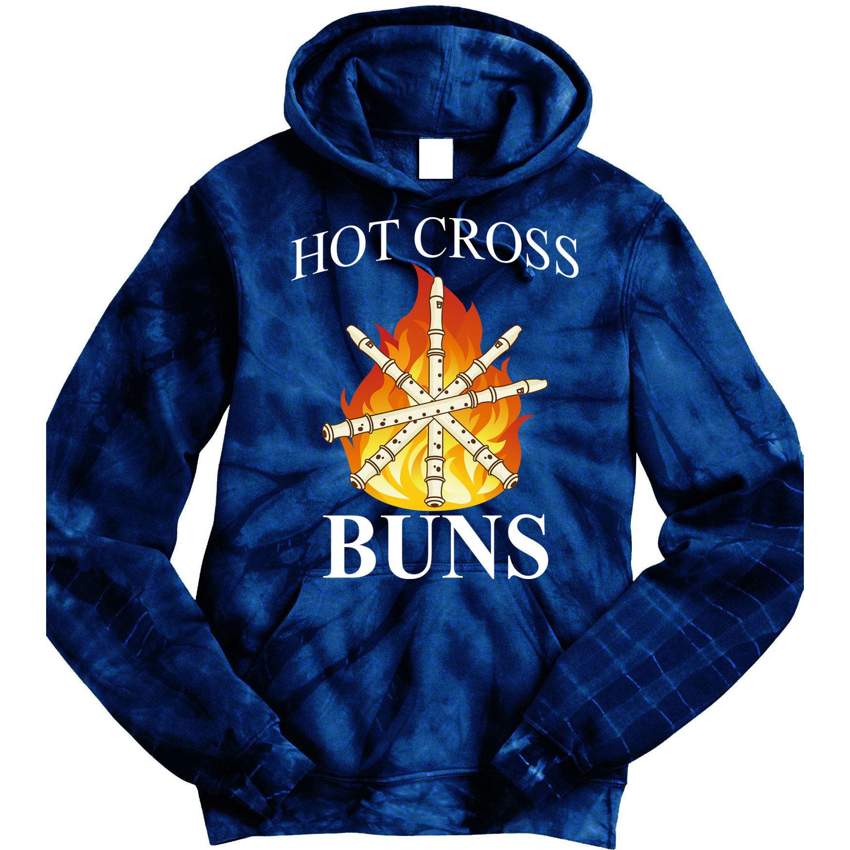 Hot Cross Buns Metal Rock Tie Dye Hoodie