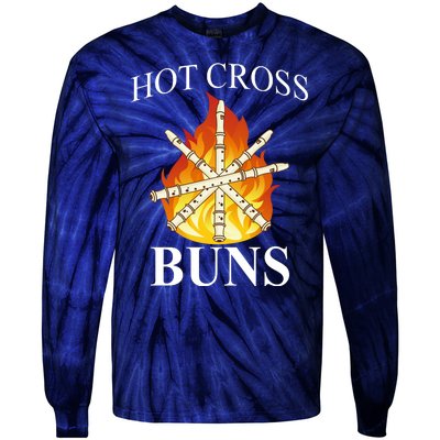 Hot Cross Buns Metal Rock Tie-Dye Long Sleeve Shirt