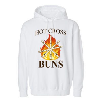 Hot Cross Buns Metal Rock Garment-Dyed Fleece Hoodie