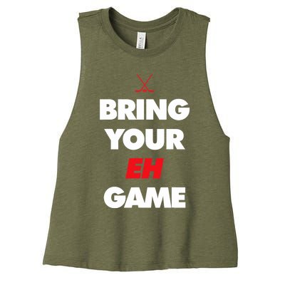 Hockey - Canada bring your EH Game Women's Racerback Cropped Tank