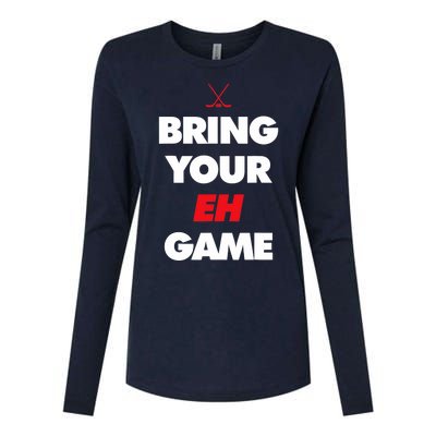 Hockey - Canada bring your EH Game Womens Cotton Relaxed Long Sleeve T-Shirt