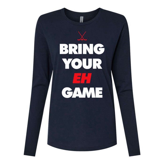 Hockey - Canada bring your EH Game Womens Cotton Relaxed Long Sleeve T-Shirt