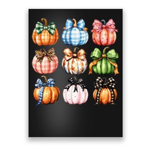 Halloween Coquette Bow Pumpkin Autumn Thanksgiving Poster