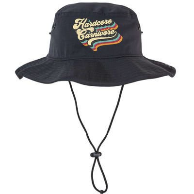 Hardcore Carnivore BBQ Meat Eating Lover 70s Retro Text Legacy Cool Fit Booney Bucket Hat