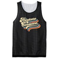 Hardcore Carnivore BBQ Meat Eating Lover 70s Retro Text Mesh Reversible Basketball Jersey Tank