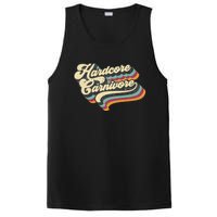 Hardcore Carnivore BBQ Meat Eating Lover 70s Retro Text PosiCharge Competitor Tank