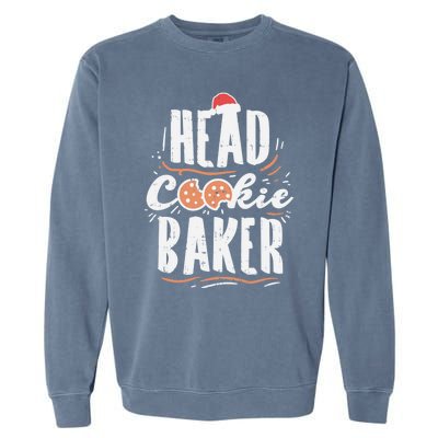 Head Cookie Baker Matching Family Christmas Pajama Gift Cute Gift Garment-Dyed Sweatshirt