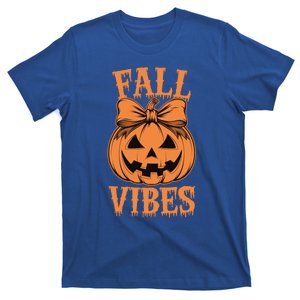 Halloween Coquette Bow Pumpkin Fall Vibes Spooky Mama Great Gift T-Shirt