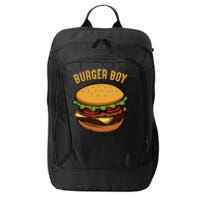 Hamburger Cheeseburger Burger Boy Funny Fast Food Lover City Backpack