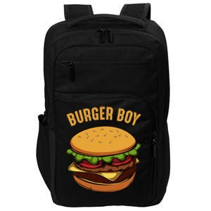 Hamburger Cheeseburger Burger Boy Funny Fast Food Lover Impact Tech Backpack