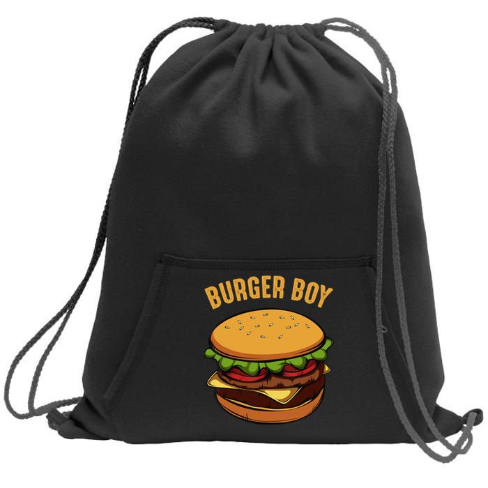 Hamburger Cheeseburger Burger Boy Funny Fast Food Lover Sweatshirt Cinch Pack Bag