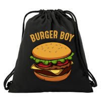 Hamburger Cheeseburger Burger Boy Funny Fast Food Lover Drawstring Bag