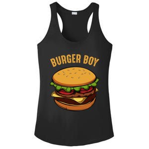 Hamburger Cheeseburger Burger Boy Funny Fast Food Lover Ladies PosiCharge Competitor Racerback Tank