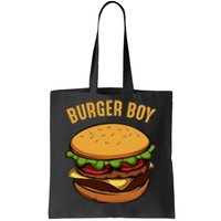 Hamburger Cheeseburger Burger Boy Funny Fast Food Lover Tote Bag