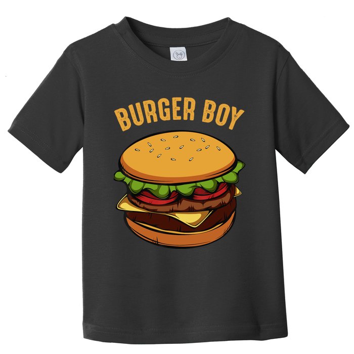 Hamburger Cheeseburger Burger Boy Funny Fast Food Lover Toddler T-Shirt