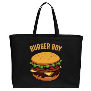 Hamburger Cheeseburger Burger Boy Funny Fast Food Lover Cotton Canvas Jumbo Tote