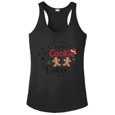 Head Cookie Baker Funny ChristmasChristmas Gift Christmas In July Ladies PosiCharge Competitor Racerback Tank