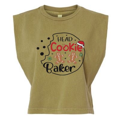 Head Cookie Baker Funny ChristmasChristmas Gift Christmas In July Garment-Dyed Women's Muscle Tee