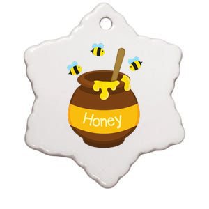 Honey Cute Bee Buzzing Beehive Pot Flying Funny Beekeeping Ceramic Star Ornament