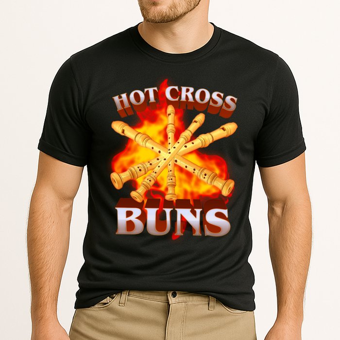 Hot Cross Buns Fire Recorder Flute Performance Shirt
