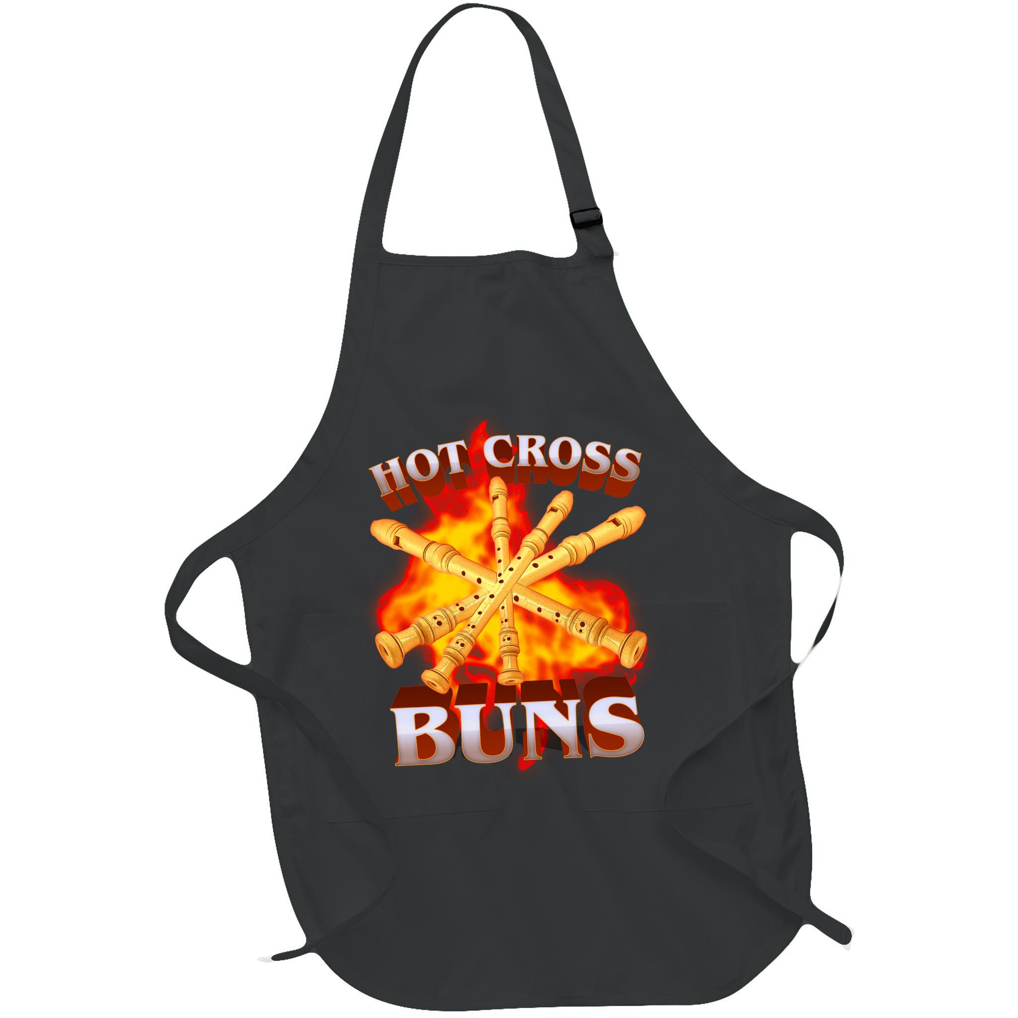Hot Cross Buns Fire Recorder Flute Apron