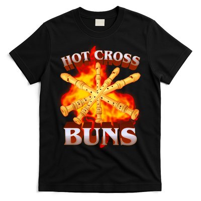 Hot Cross Buns Fire Recorder Flute T-Shirt