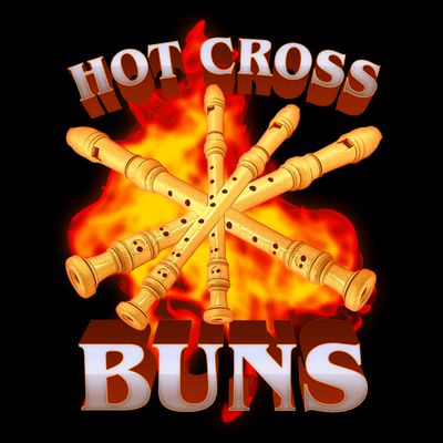 Hot Cross Buns Fire Recorder Flute T-Shirt