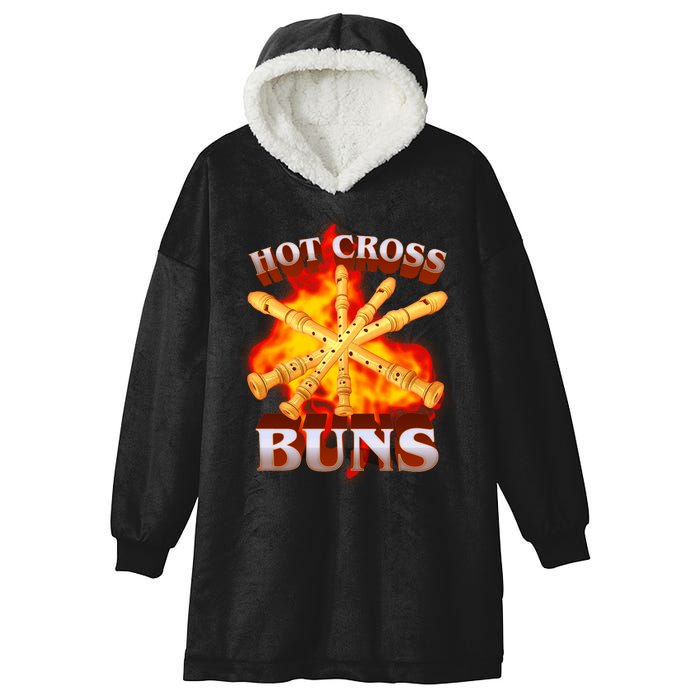 Hot Cross Buns Fire Recorder Flute Hooded Wearable Blanket