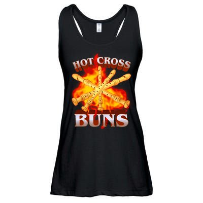 Hot Cross Buns Fire Recorder Flute Ladies Essential Flowy Tank