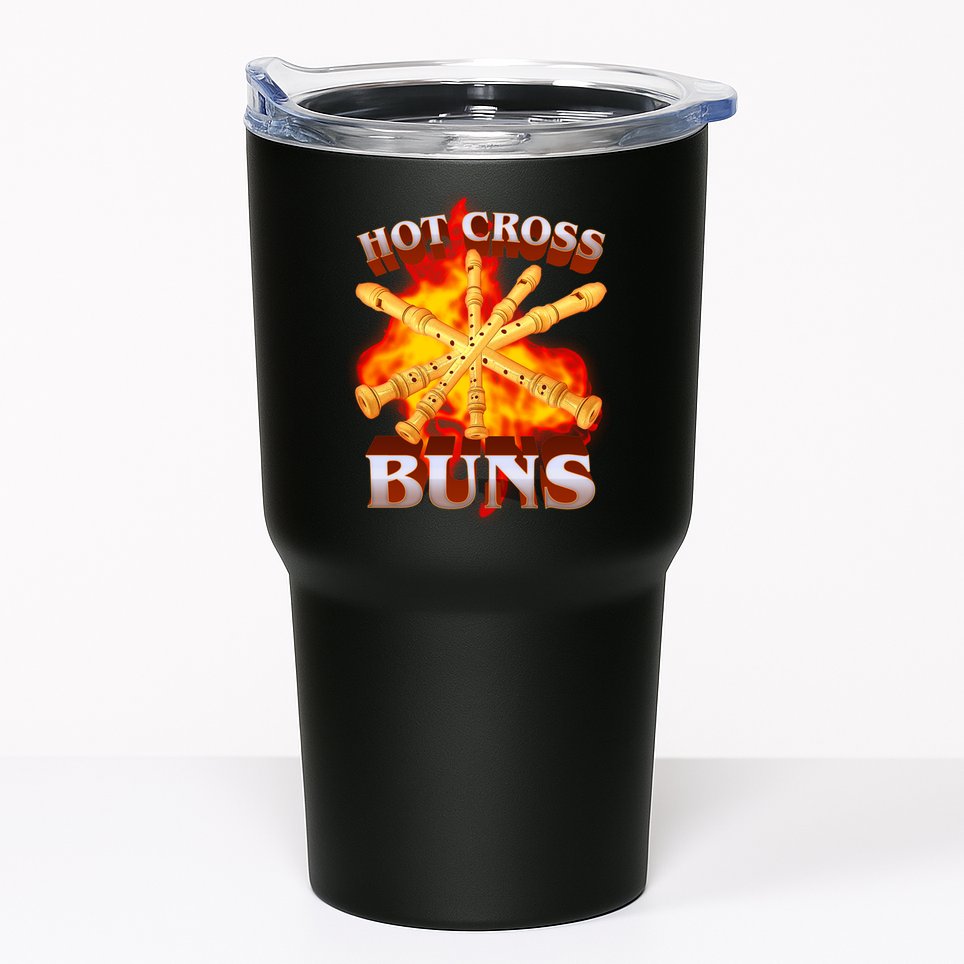 Hot Cross Buns Fire Recorder Flute Tumbler