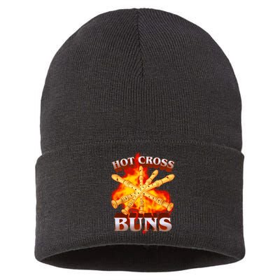 Hot Cross Buns Fire Recorder Flute Sustainable Knit Beanie