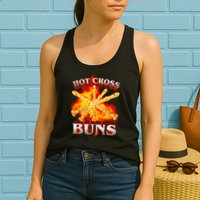 Hot Cross Buns Fire Recorder Flute Womens Tank Top
