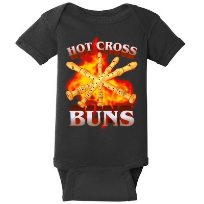 Hot Cross Buns Fire Recorder Flute Baby Bodysuit