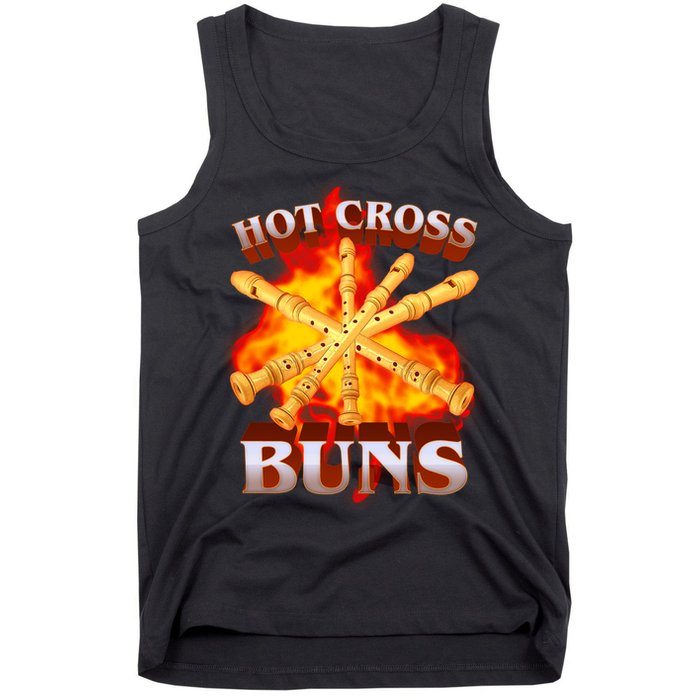 Hot Cross Buns Fire Recorder Flute Tank Top