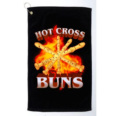 Hot Cross Buns Fire Recorder Flute Golf Towel