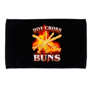 Hot Cross Buns Fire Recorder Flute Microfiber Hand Towel