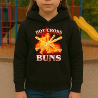 Hot Cross Buns Fire Recorder Flute Kids Hoodie