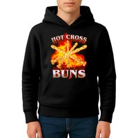 Hot Cross Buns Fire Recorder Flute Kids Hoodie