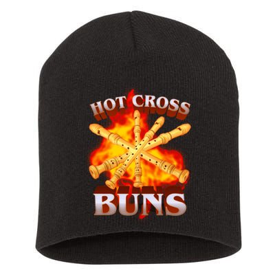 Hot Cross Buns Fire Recorder Flute Short Acrylic Beanie