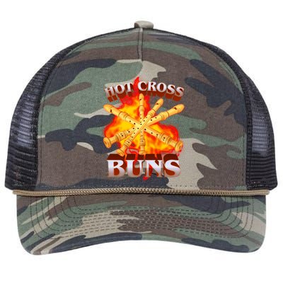 Hot Cross Buns Fire Recorder Flute Retro Rope Trucker Hat Cap