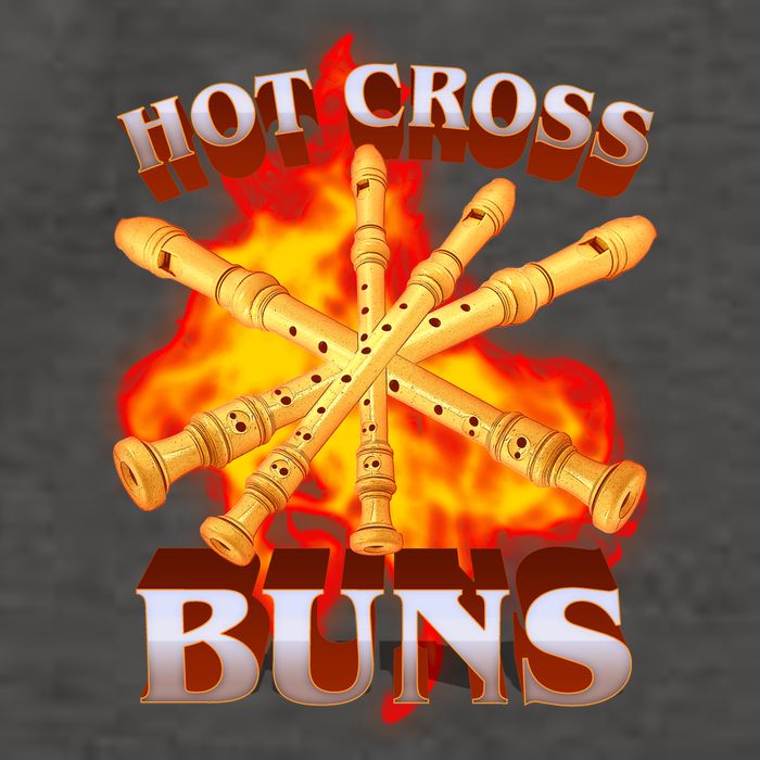 Hot Cross Buns Fire Recorder Flute Vector Backpack