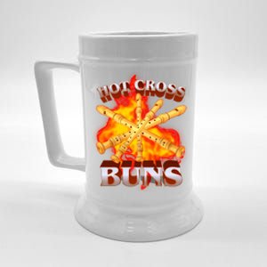 Hot Cross Buns Fire Recorder Flute Beer Stein