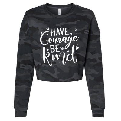 Have Courage Be Kind Anti Bullying Gift Unity Day Orange Cropped Pullover Crew