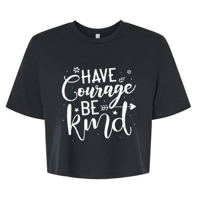 Have Courage Be Kind Anti Bullying Gift Unity Day Orange Bella+Canvas Jersey Crop Tee