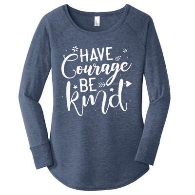 Have Courage Be Kind Anti Bullying Gift Unity Day Orange Women's Perfect Tri Tunic Long Sleeve Shirt