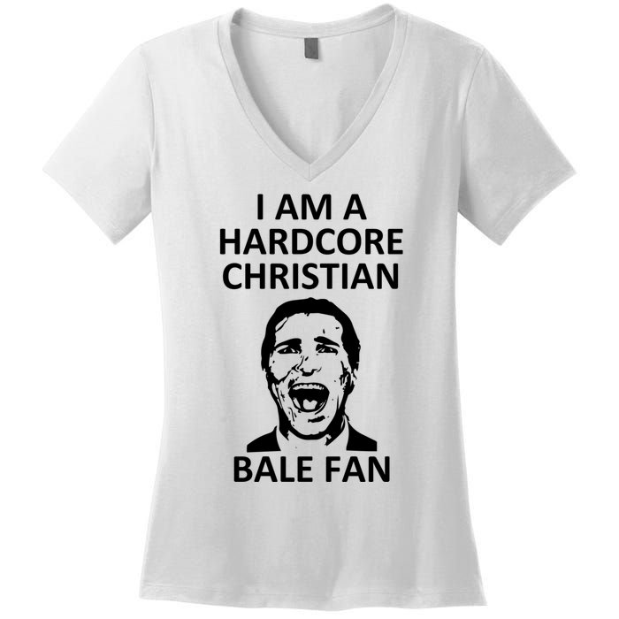 Hardcore Christian (Bale Fan) Women's V-Neck T-Shirt