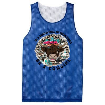 Highland Cow Bandana Be A Cowgirl Western Country Farmers Gift Mesh Reversible Basketball Jersey Tank