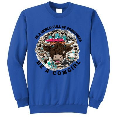 Highland Cow Bandana Be A Cowgirl Western Country Farmers Gift Tall Sweatshirt