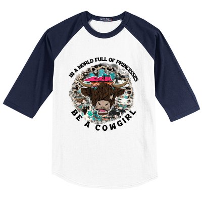 Highland Cow Bandana Be A Cowgirl Western Country Farmers Gift Baseball Sleeve Shirt